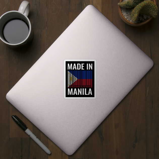 Made In Manila Barcode Flag of the Philippines by Light Beacon